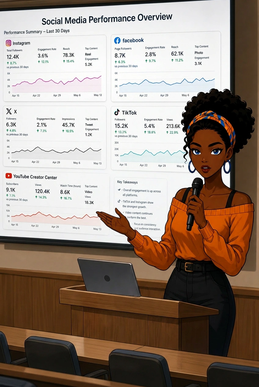 Businesses illustration — evening
